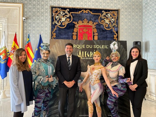 El Circo del Sol acogerá en Alicante a 2.500 personas en cada función de 'Alegría'