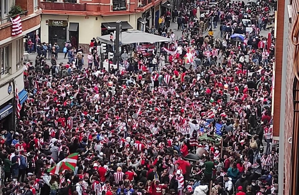 Incidentes entre aficionados radicales del Athletic y el Mallorca antes de la final de Copa