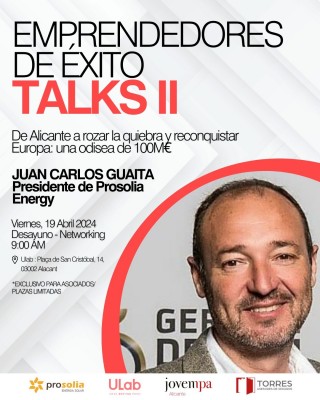 Juan Carlos Guaita participará en la II Jornada de
Empresarios de Éxito de Jovempa Alicante