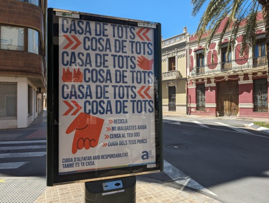 Alfafar lanza la campaña de concienciación “Casa de tots. Cosa de tots”