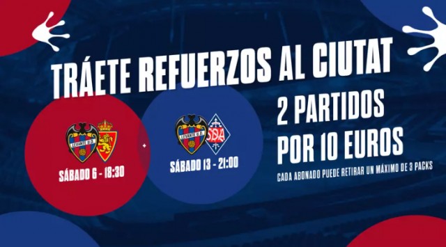 El Levante lanza una campaña para llenar el Ciutat en los dos próximos partidos

