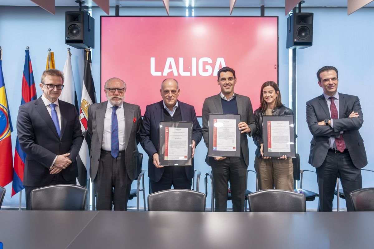 LaLiga obtiene las certificaciones sobre sus Sistemas de Gestión Antisoborno y Compliance Penal
