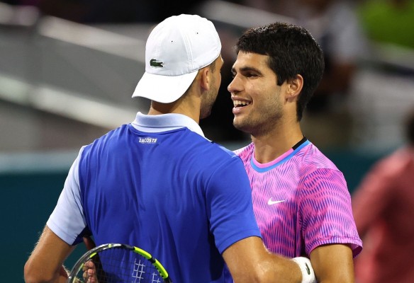 Alcaraz, tras Djokovic y Sinner, está fuera de las dos primeras posiciones de la ATP 82 semanas después