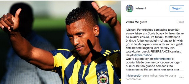 Nani se despide del Fenerbahçe 