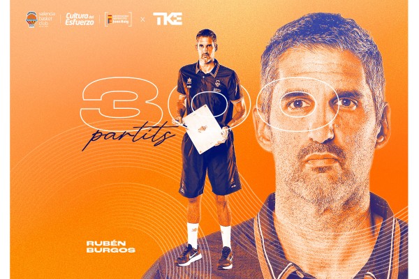 Rubén Burgos, primer entrenador en alcanzar los 300 partidos en la historia de Valencia Basket
