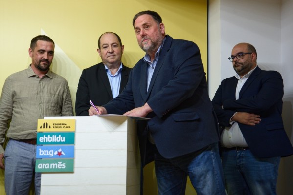ERC, EH Bildu, BNG y Ara Més firman el acuerdo de coalición para las europeas y defienden su legado
