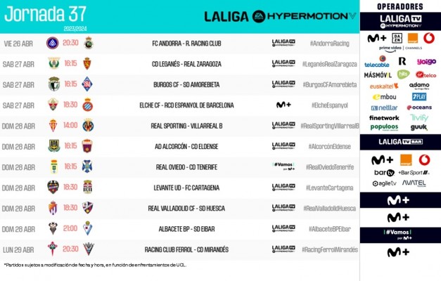 Oficial el horario del Levante-Cartagena