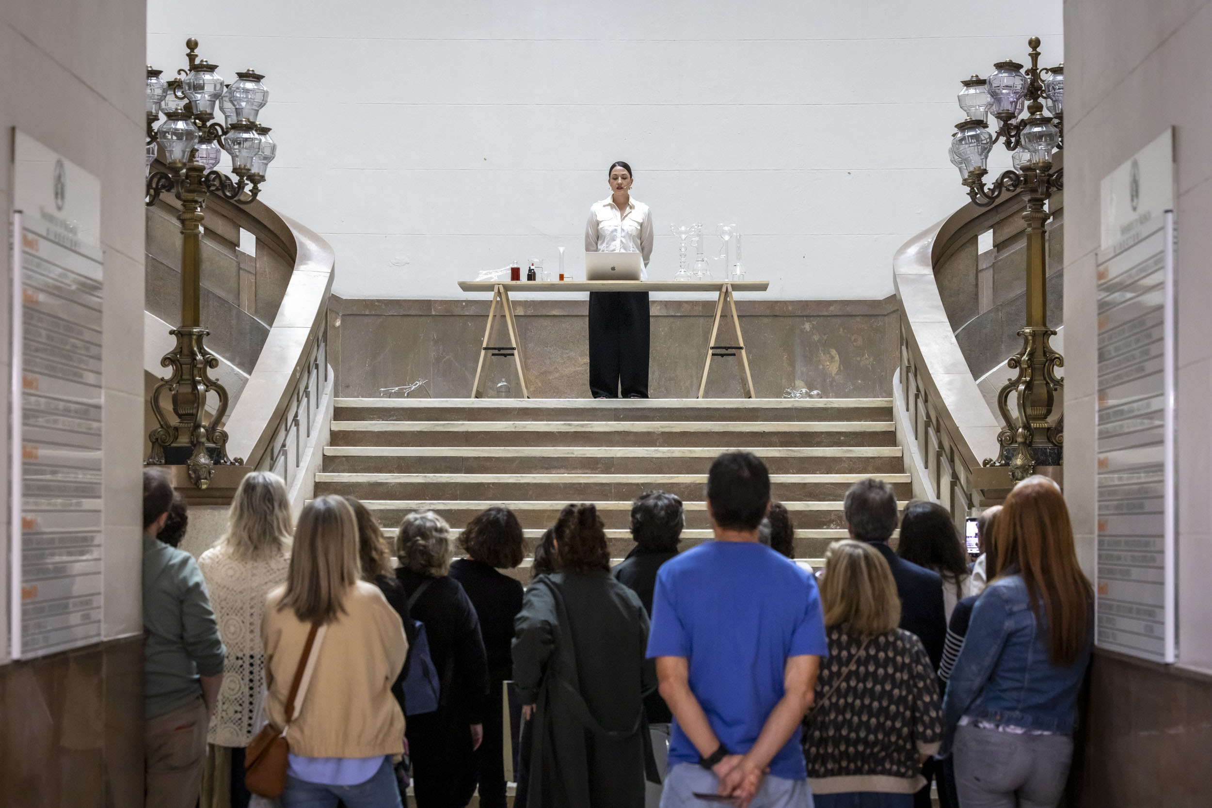 Presentación de la obra ‘Subterraneum laboratorium’, de Amanda Moreno, en 2023. Foto: Miguel Lorenzo - 