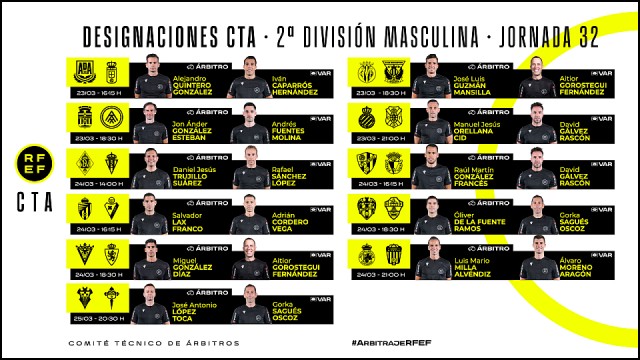 Un vallisoletano arbitrará el Levante-Elche y un rinconero el Racing-Eldense