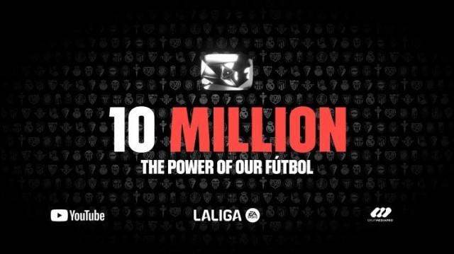 LALIGA obtiene el Botón de Diamante en YouTube al conseguir 10 millones de suscriptores
