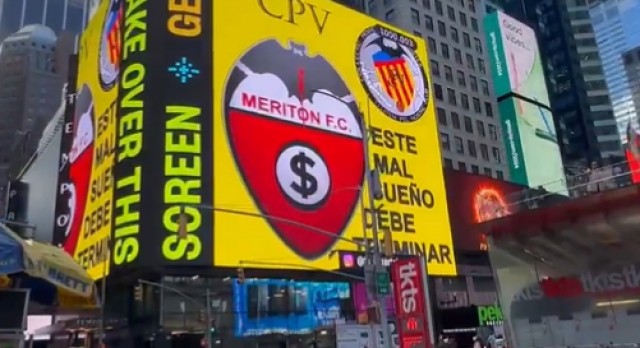 Las protestas contra Peter Lim llegan a Times Square (Nueva York)