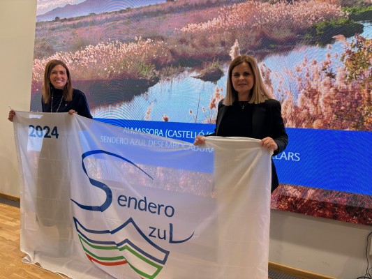 Almassora recoge el distintivo ambiental Sendero Azul para la desembocadura del Millars