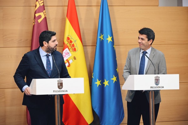 López Miras y Mazón celebrarán en Murcia una cumbre en defensa del agua