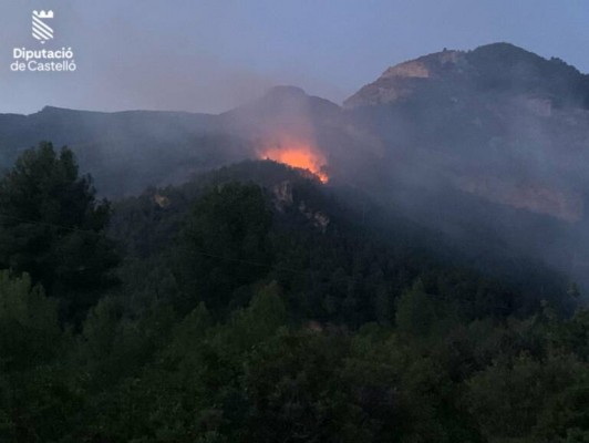 Los bomberos dan por controlado el incendio forestal de Toga