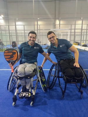 Los jugadores de la sección de pádel en silla de UPV IN, Topher Triviño y Javi Navarro, se proclaman campeones del I Open Nacional Global Padel Sports