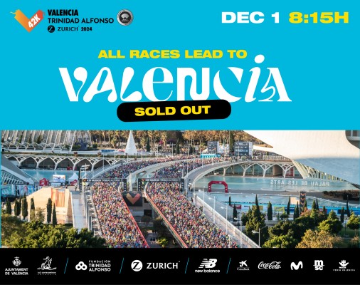 Maratón Valencia agota los 35.000 dorsales para la edición de 2024
