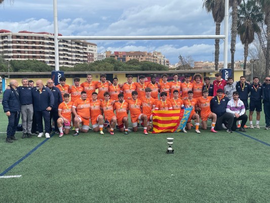 La selección valenciana m18 de rugby campeona de España en el CESA
