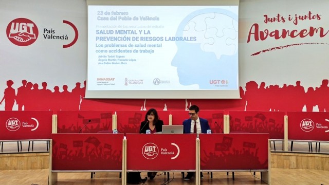 Un estudio de UGT y la UV revela que más del 25% de los trabajadores padece estrés laboral
excesivo
