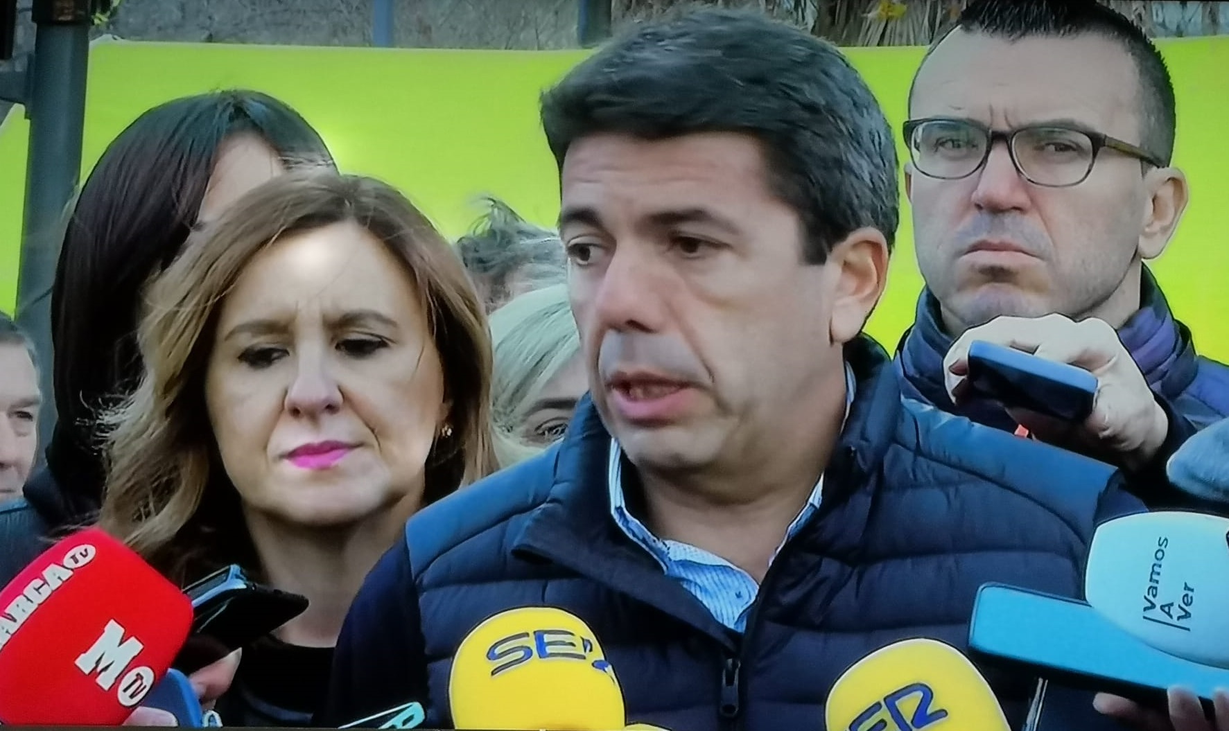 Mazón, ante los medios esta mañana. Foto: À Punt - 