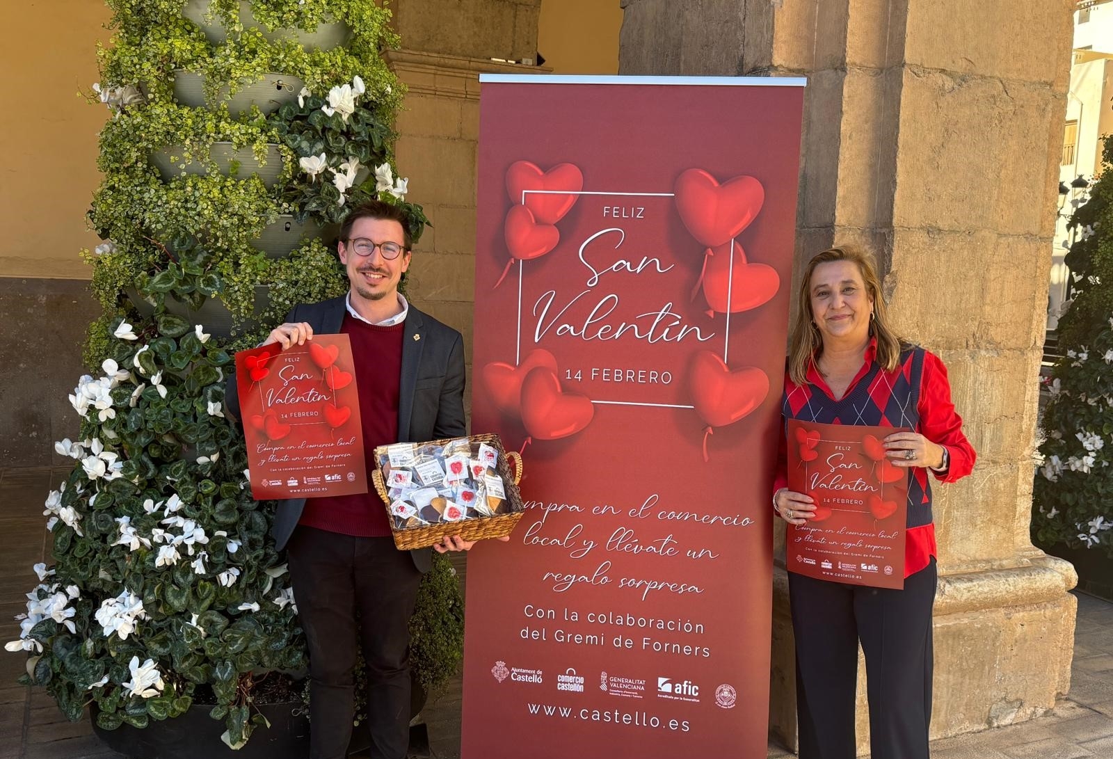 Castelló celebra San Valentín con una campaña de apoyo al comercio local