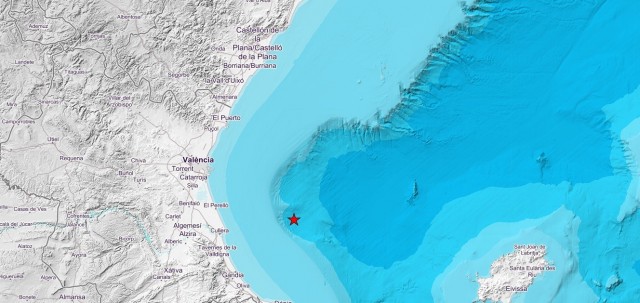 Registrado un seísmo de 3,3 grados en el Golfo de València