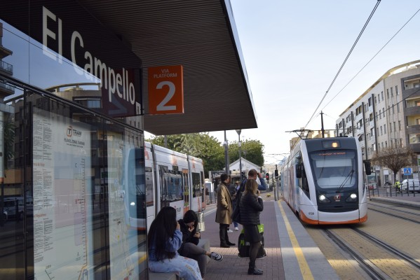 Las estaciones de TRAM en l'Alacantí sumaron 15,6 millones de viajes en 2023