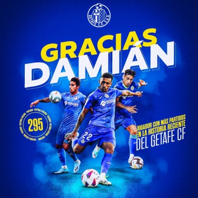 Damián Suárez deja el Getafe CF tras casi 9 temporadas: 