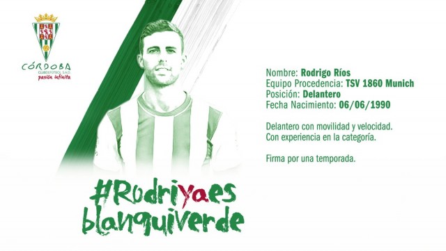 El Córdoba ficha al delantero 'Rodri' del 1860 Múnich alemán