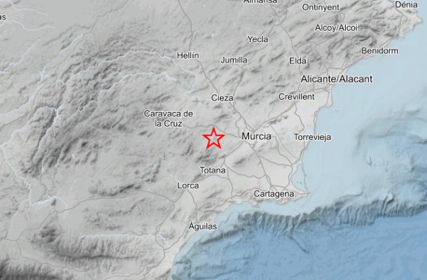 Racha de terremotos en la Región: dos más en Pliego y Aledo de magnitud 2,2
