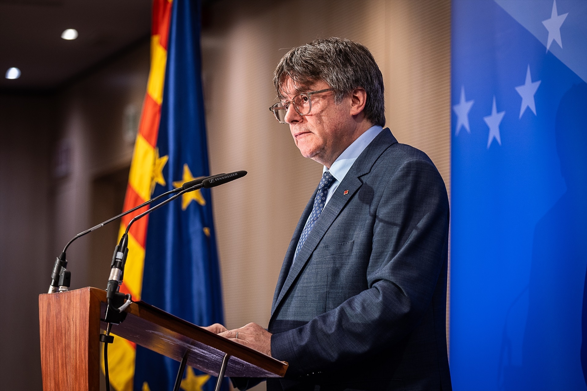El expresidente de la Generalitat y eurodiputado de Junts, Carles Puigdemont. Foto: EP - 