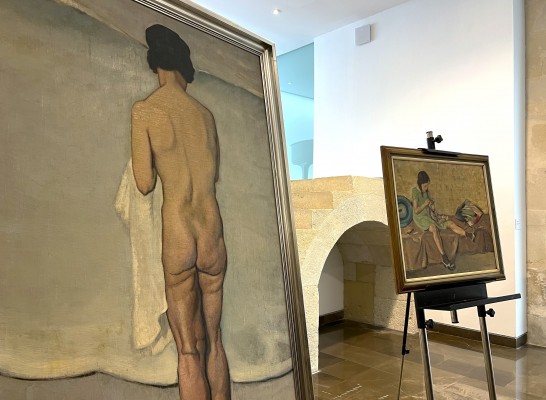 La familia del pintor Lorenzo Aguirre dona su legado al Mubag: cuadros, dibujos, carteles...
