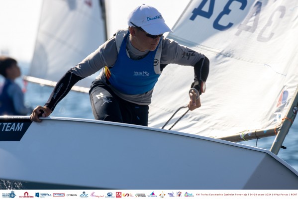 Iker Múgica y Olha Lubianska, campeones de la XVI Euromarina Optimist Torrevieja