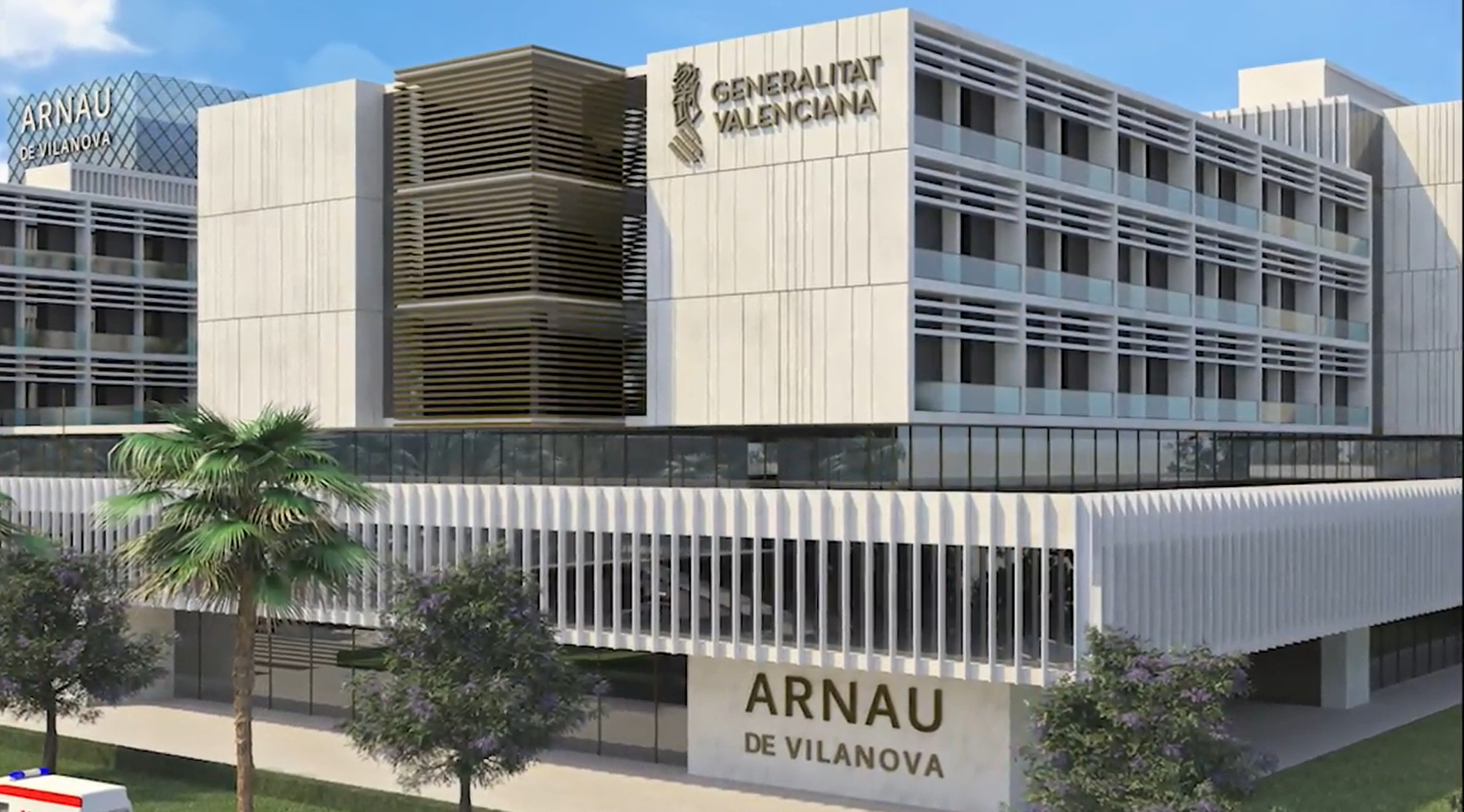 Proyección virtual del nuevo Hospital Arnau de Villanova en Paterna - 