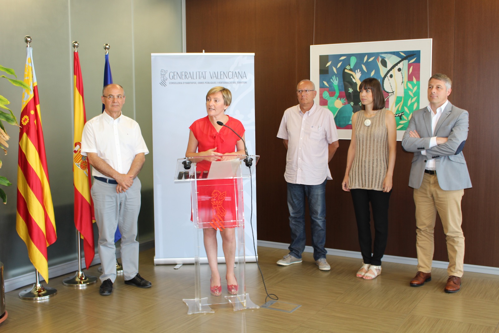 María José Salvador, junto a los alcaldes de Dénia, Gandía y Oliva - 