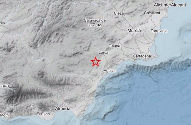 Un terremoto de 1,9 grados de magnitud hace temblar a Puerto Lumbreras