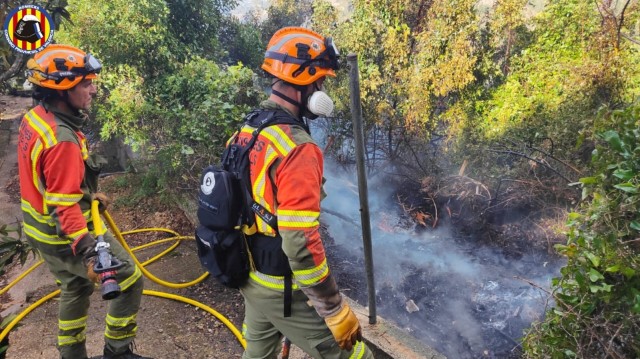Estabilizado el incendio forestal de Alzira y se retiran los medios aéreos