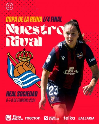El Levante recibirá a la Real Sociedad en cuartos de final de la Copa de la Reina