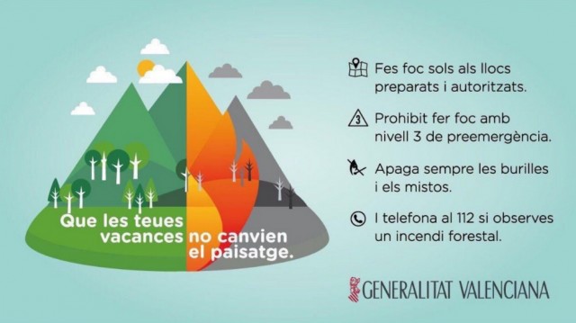Decálogo para prevenir incendios forestales