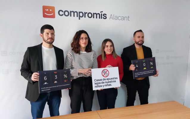 Compromís detecta más de 50 negocios de apuestas cerca de centros de enseñanza en Elche y Alicante