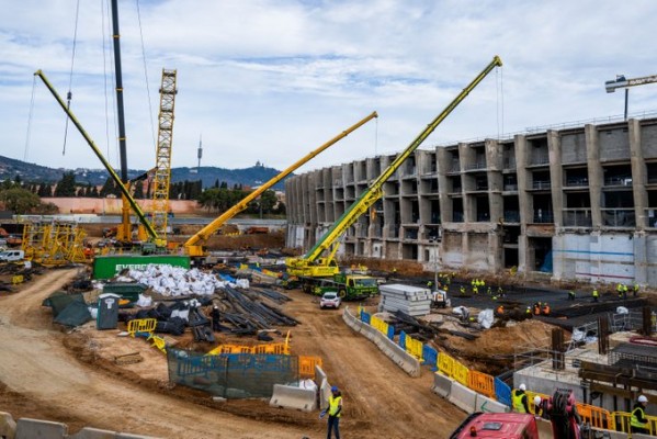 Las obras del Spotify Camp Nou avanzan según lo previsto y entran en fase de construcción