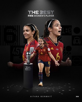 Aitana Bonmatí cierra su espectacular 2023 con el 'The Best' de la FIFA