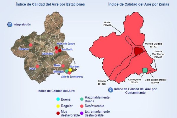 El Ayuntamiento aconseja usar el transporte público en Cartagena por la intrusión de polvo sahariano
