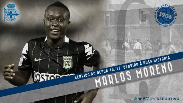 El Deportivo de la Coruña logra la cesión de Marlos Moreno