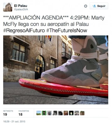 McFly en el Palau: la Generalitat cambia su tono a partir de las redes sociales