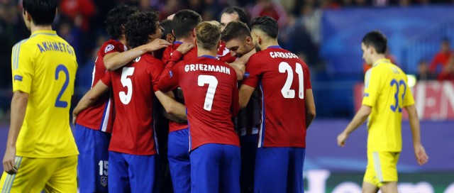 El Atlético golea al Astana y se coloca líder de su grupo