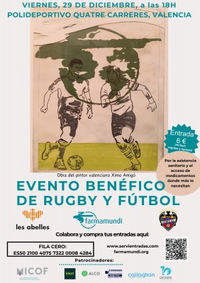 Primer evento benéfico de rugby y fútbol en València a beneficio de Farmamundi 
