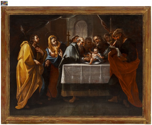 Restauran una pintura religiosa del siglo XVII perteneciente al instituto Luis Vives de València
