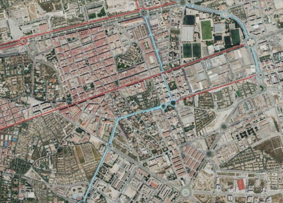 Así será el cierre de la ronda interior ciclista de Elche: 3 km, reducción de vehículos o aparcamiento