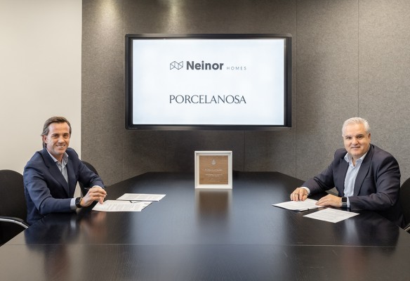 Neinor Homes y Porcelanosa firman un acuerdo para construir viviendas más sostenibles