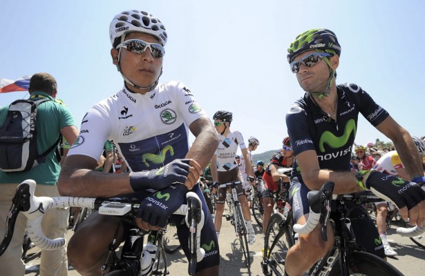 Valverde y Quintana, a la cabeza del Movistar en la Vuelta